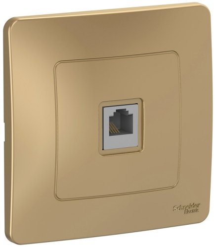 Розетка телефонная с рамкой Systeme Electric Blanca 1-м. RJ11 титан фото Розетка телефонная с рамкой Systeme Electric Blanca 1-м. RJ11 титан картинка